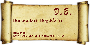 Derecskei Bogdán névjegykártya